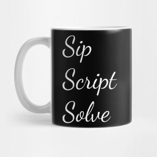 Sip Script Solve Mug